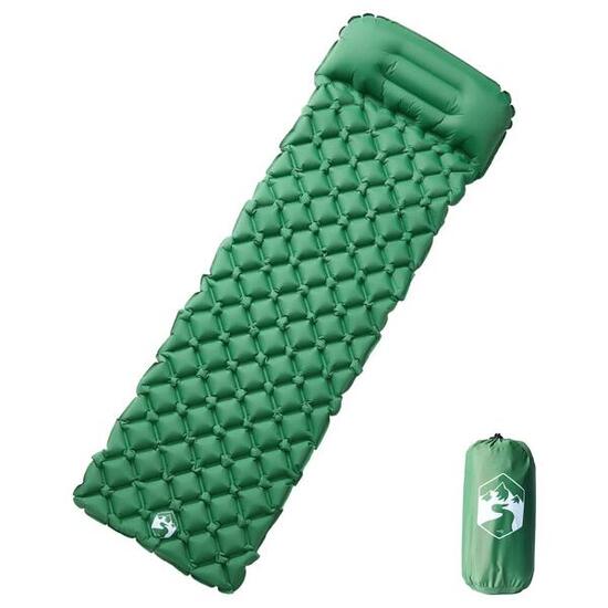 Matelas de Camping Gonflable Vidaxl avec Oreiller pour 1 Personne