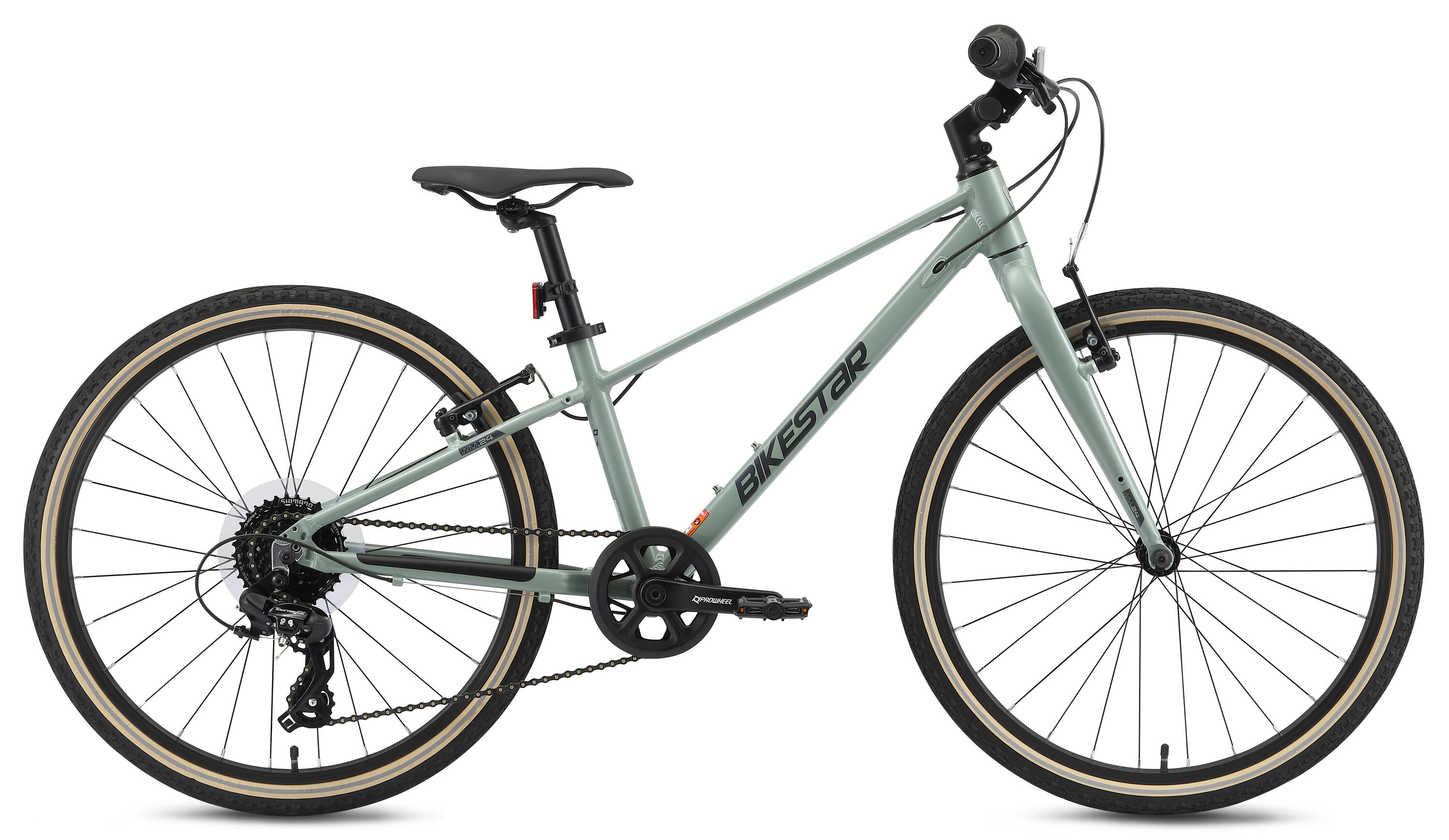 Stadsfiets 24" aluminium, kinderfiets 9 jaar, lichtgewicht 9 kg, 8 versnellingen 2/7
