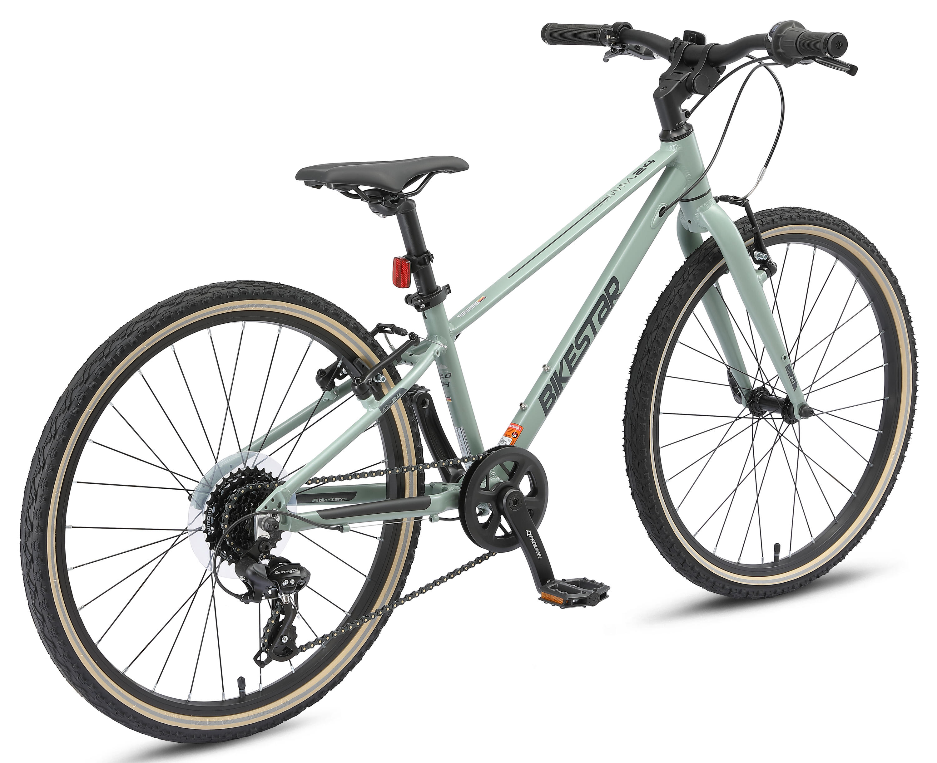 Stadsfiets 24" aluminium, kinderfiets 9 jaar, lichtgewicht 9 kg, 8 versnellingen 4/7