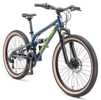 MTB 24" aluminium, kinderfiets 9 jaar, hardtail, 21 versnellingen, schijfremmen