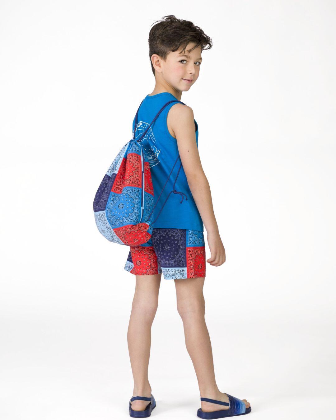 Mochila saco niño patchwork bandana multicolor 3/3