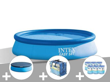 Kit piscine autoportée Easy Set 3,05 x 0,76 m (avec filtration) + Bâche à