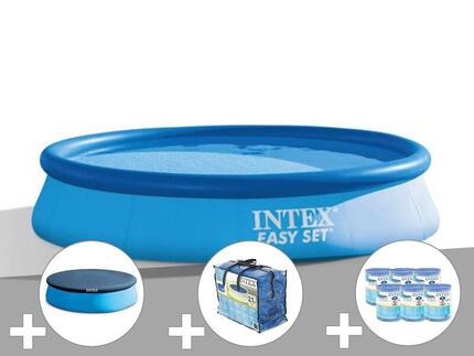 Kit piscine autoportée Easy Set 3,66 x 0,76 m + Bâche de protection + Bâche à