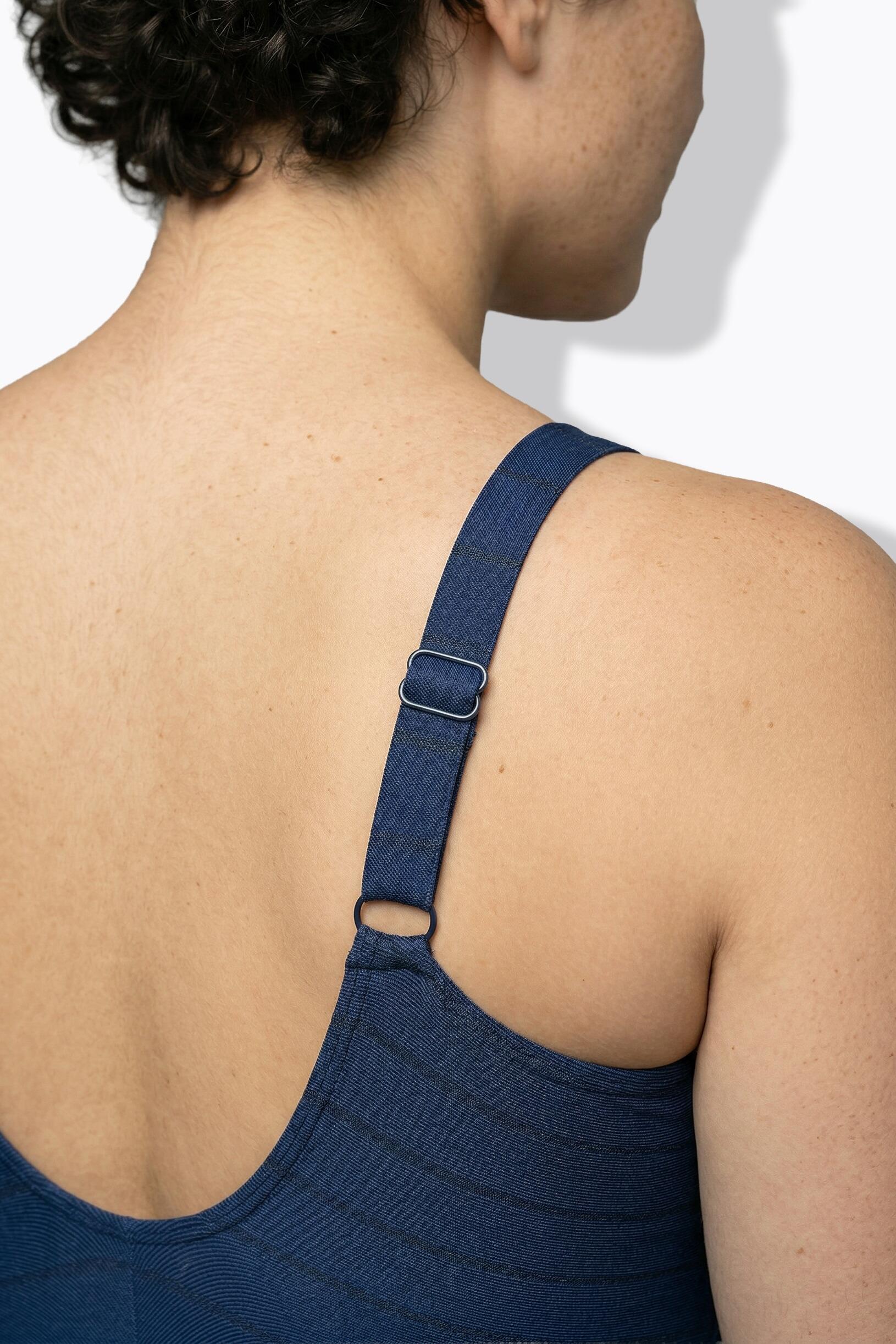 Femme Maillot de bain rayé à bonnets souples décolleté esprit cache-cœur 4/7