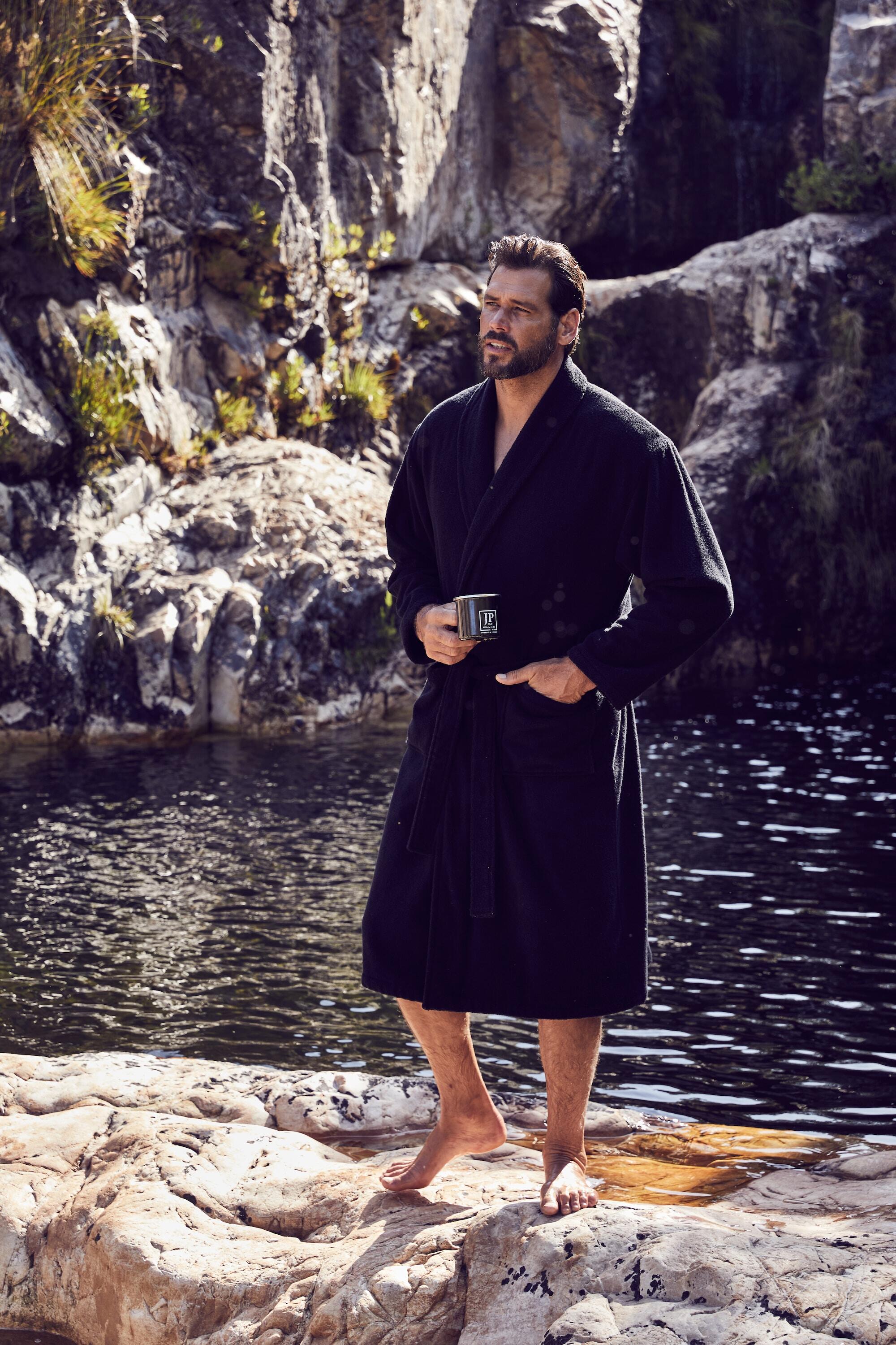 Hommes Peignoir en tissu éponge col châle collection Homewear 6/6