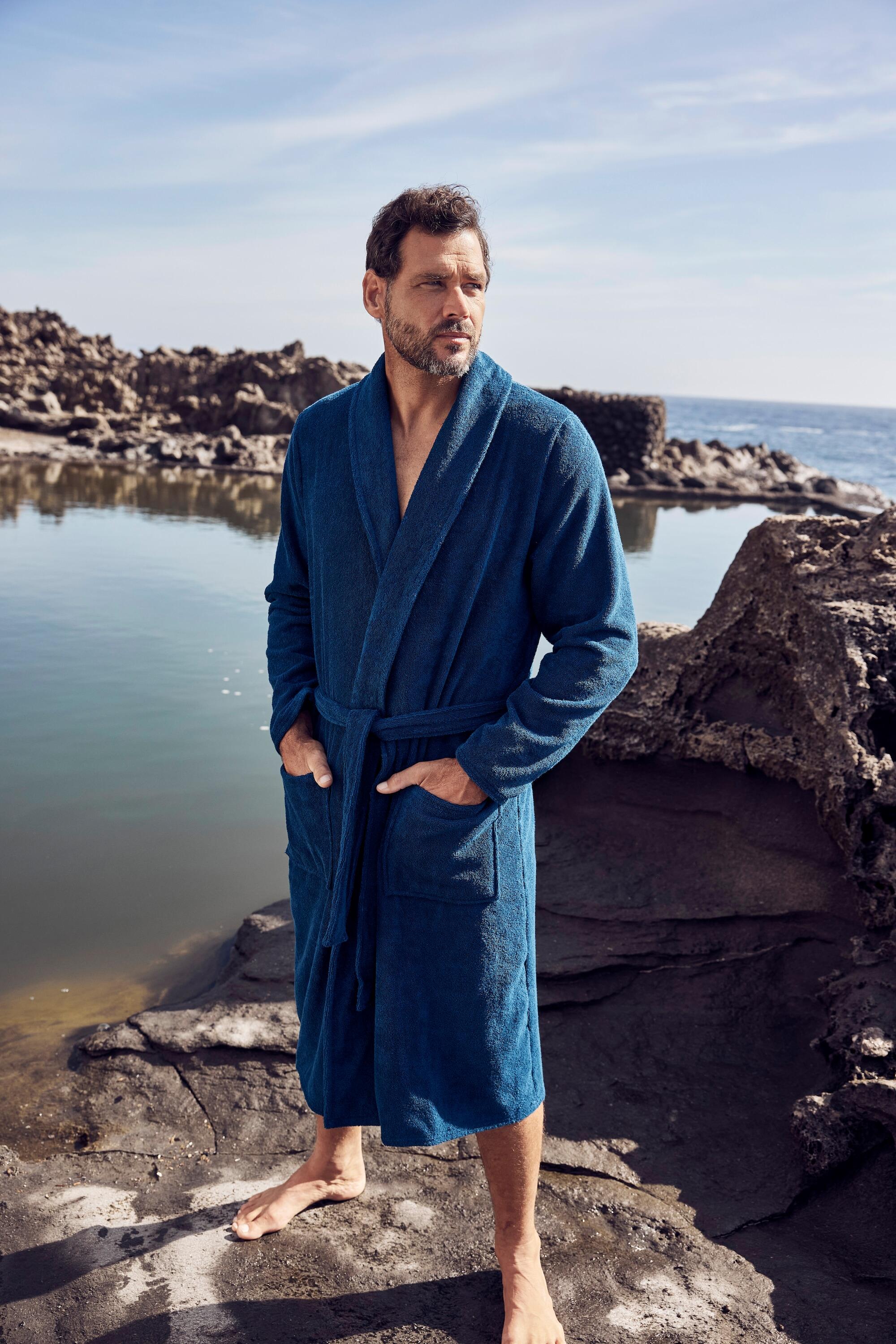 Hommes Peignoir en tissu éponge col châle collection Homewear 6/6