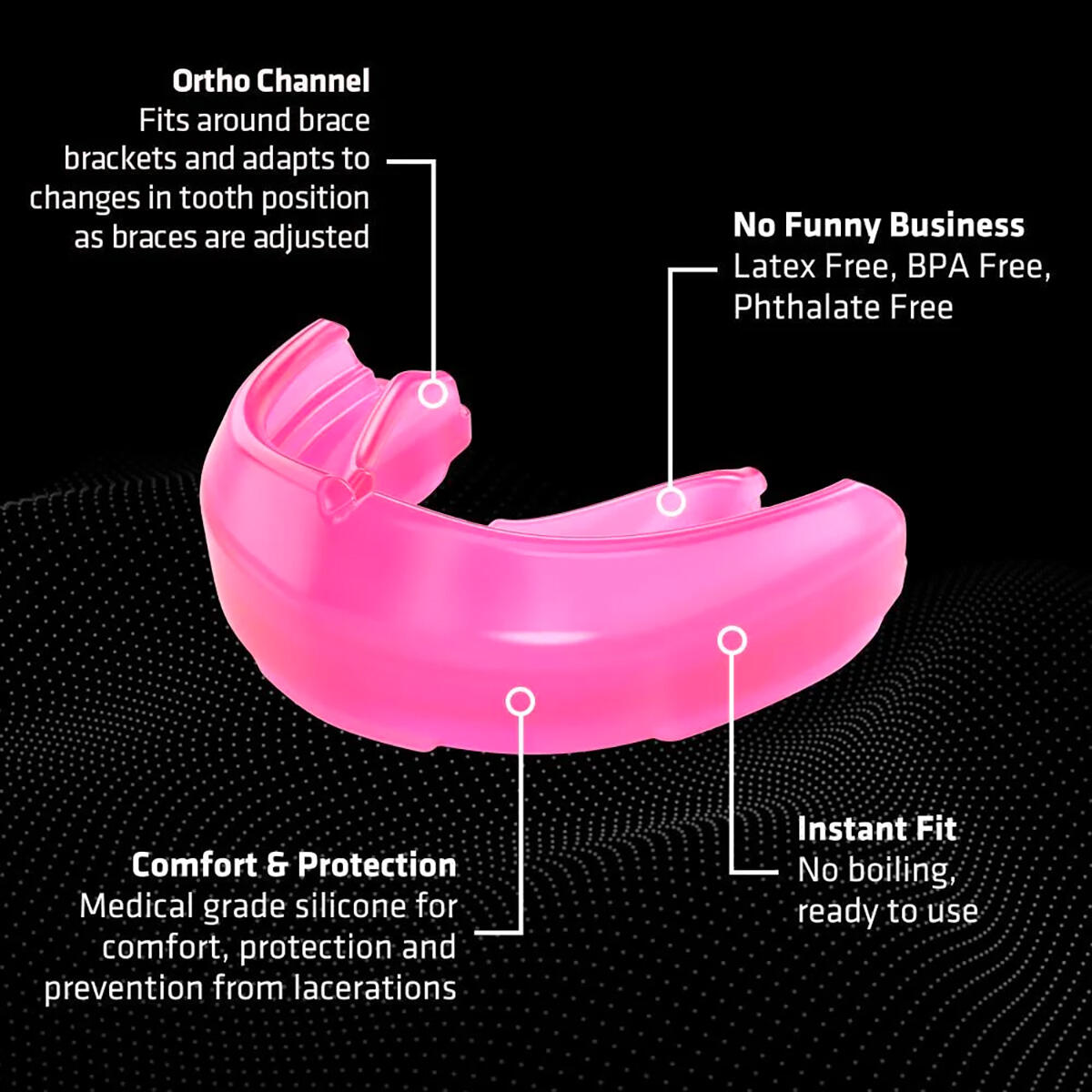 Protège dents Rose Shock Doctor Braces pour adulte 4/5