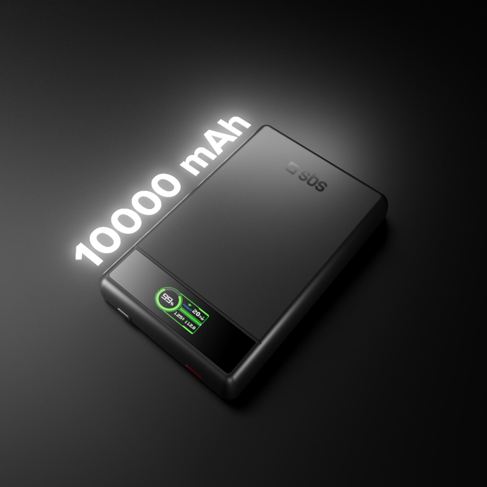 Power bank magnetico 10000 mAh compatibile MagSafe con display smart integrato 3/6