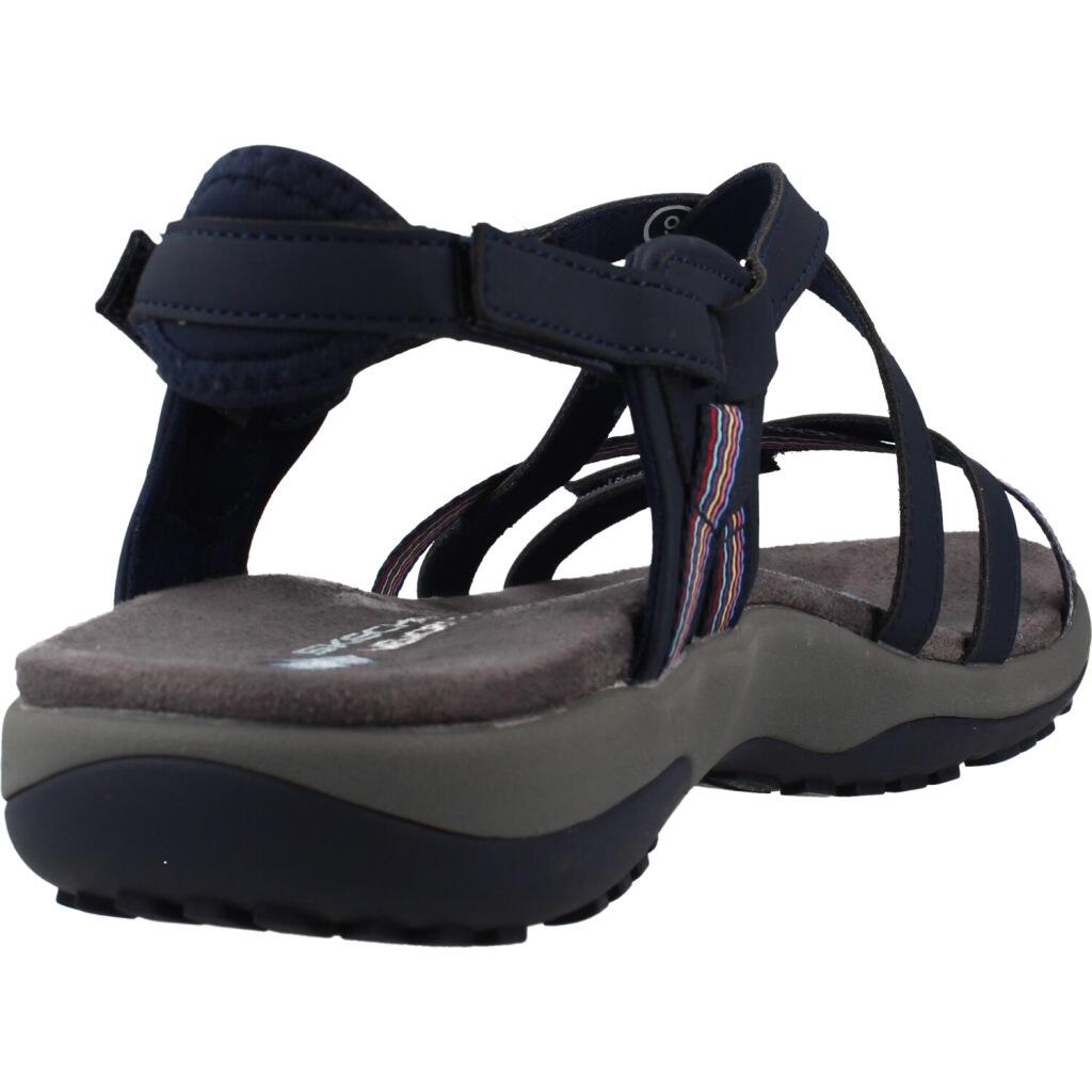 Flache Sandalen Damen Skechers Reggae Slim - Sun Array Blau 3/6