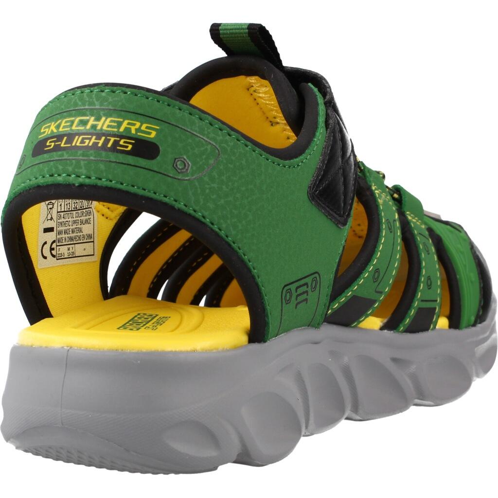 Sandalias Skechers S Lights-hypno-spla, Verde, Niños 3/5