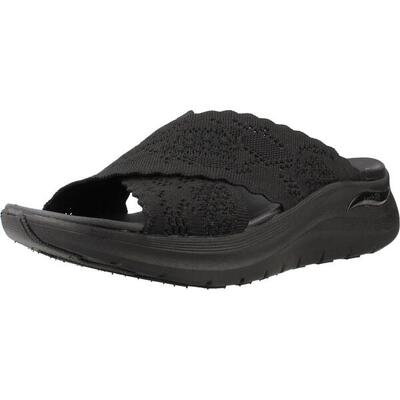 Slaan skechers arch fit 2.0 sandal-still the, zwart, dames