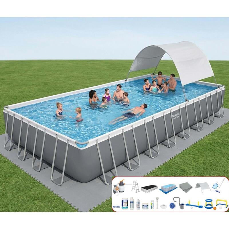 Bestway Gölgelikli Prefabrik Havuz Seti 956 cm x 488 x 132 cm BW580 56623