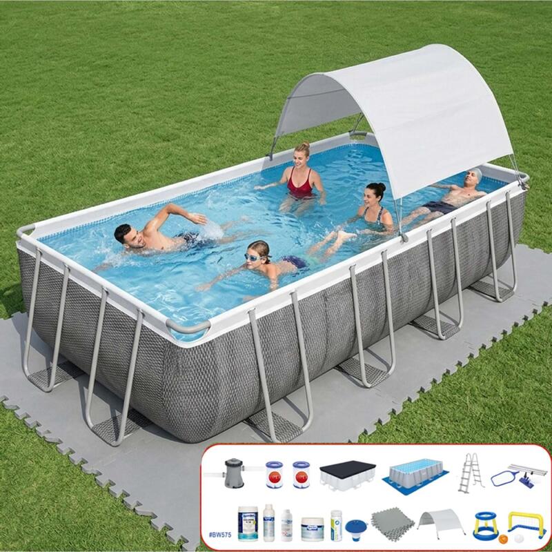 Bestway Gölgelikli Prefabrik Havuz Seti 488x244x122cm BW575 56996