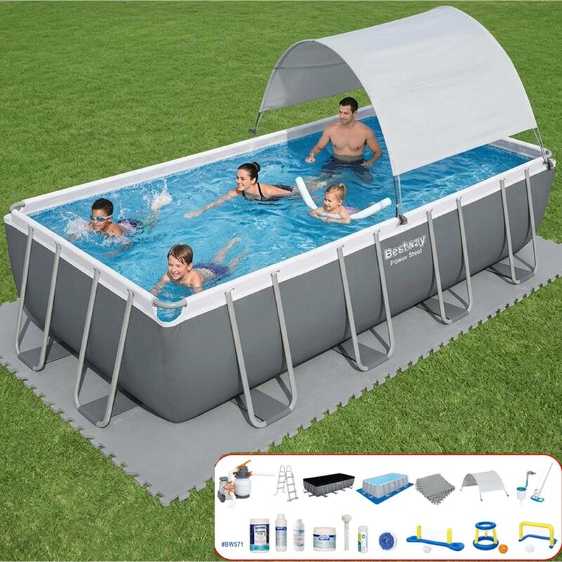 Bestway Gölgelikli Büyük Prefabrik Havuz Seti 549x274x122 56466 BW571