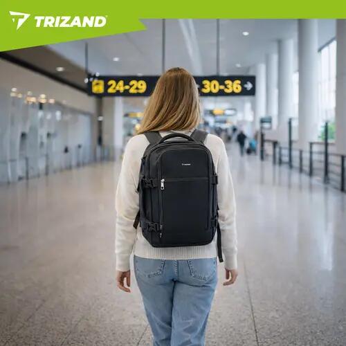 Rucsac calatorie avion 2 in 1, bagaj cabina 40x25x20 cm, 20L, buzunar antifurt 2/7