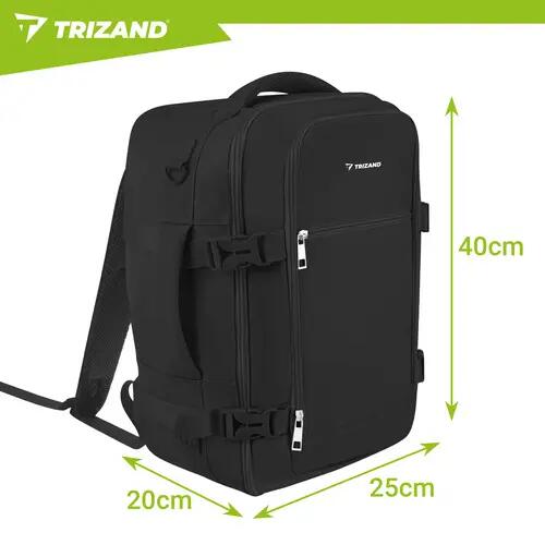 Rucsac calatorie avion 2 in 1, bagaj cabina 40x25x20 cm, 20L, buzunar antifurt 7/7