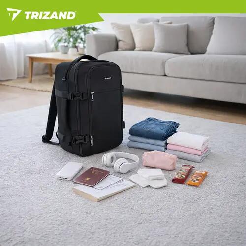 Rucsac calatorie avion 2 in 1, bagaj cabina 40x25x20 cm, 20L, buzunar antifurt 4/7