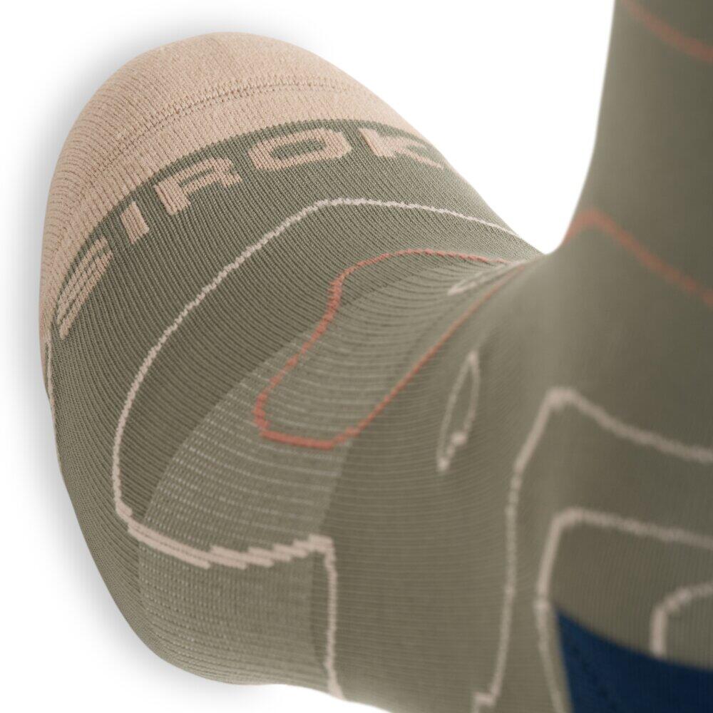 Chaussettes randonnée légères mi-mollet Homme et Femme GR3 Green Vert 4/6