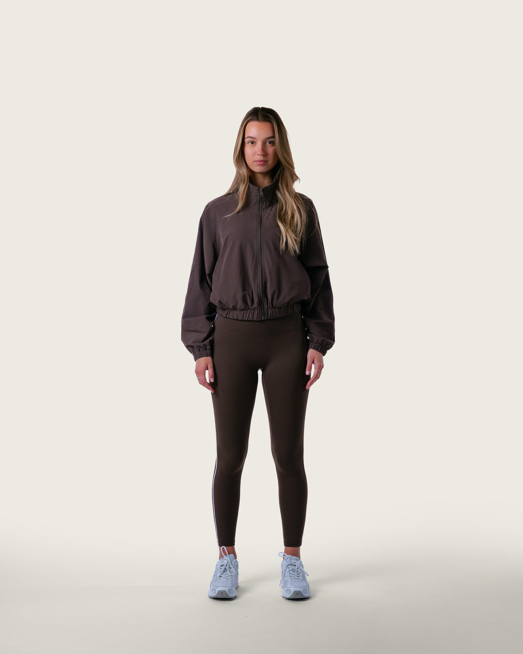 Dames hoge taille legging voor gym en hardlopen – bruin 3/7