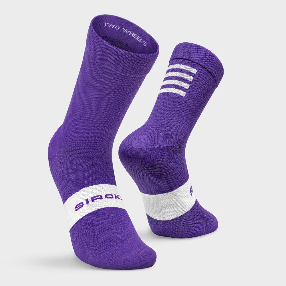 Herren und Damen Radsport Fahrradsocken S1 Purple Lila 6/7