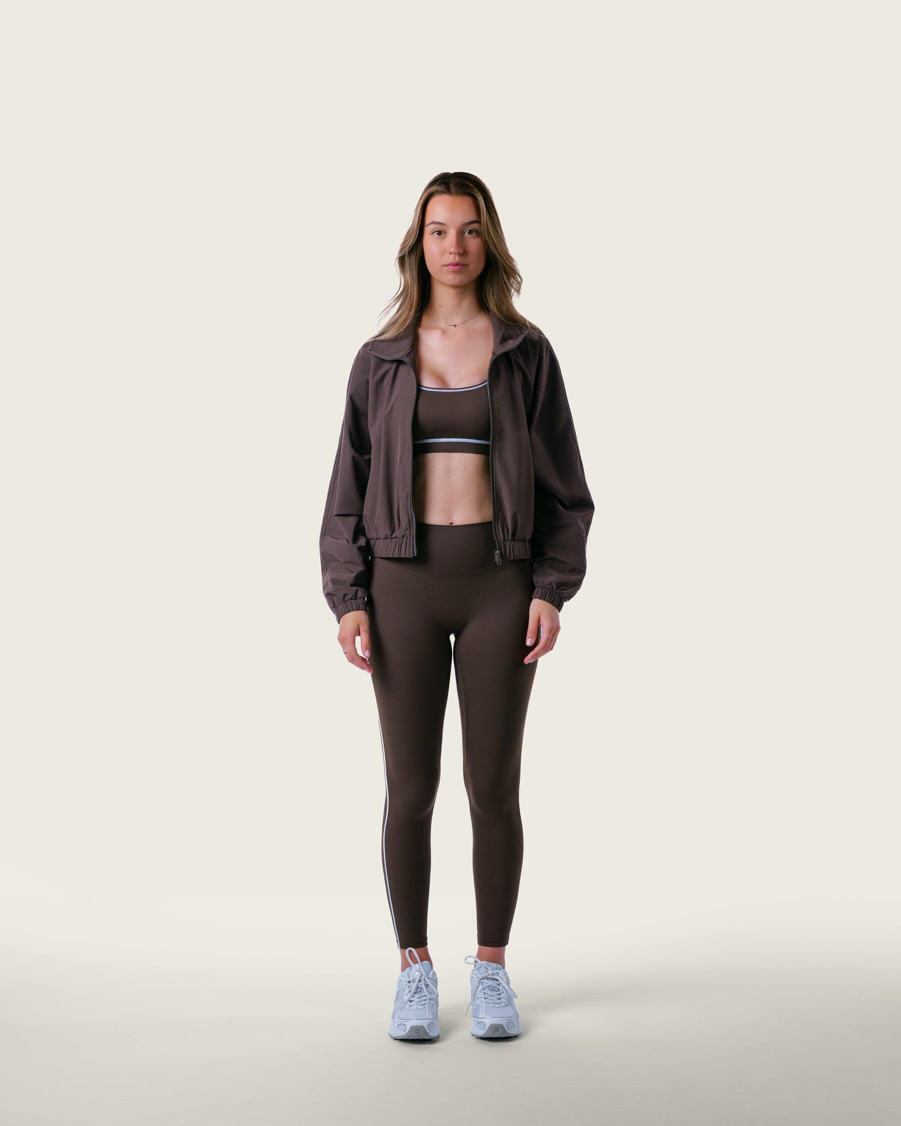 Dames hoge taille legging voor gym en hardlopen – bruin 2/7