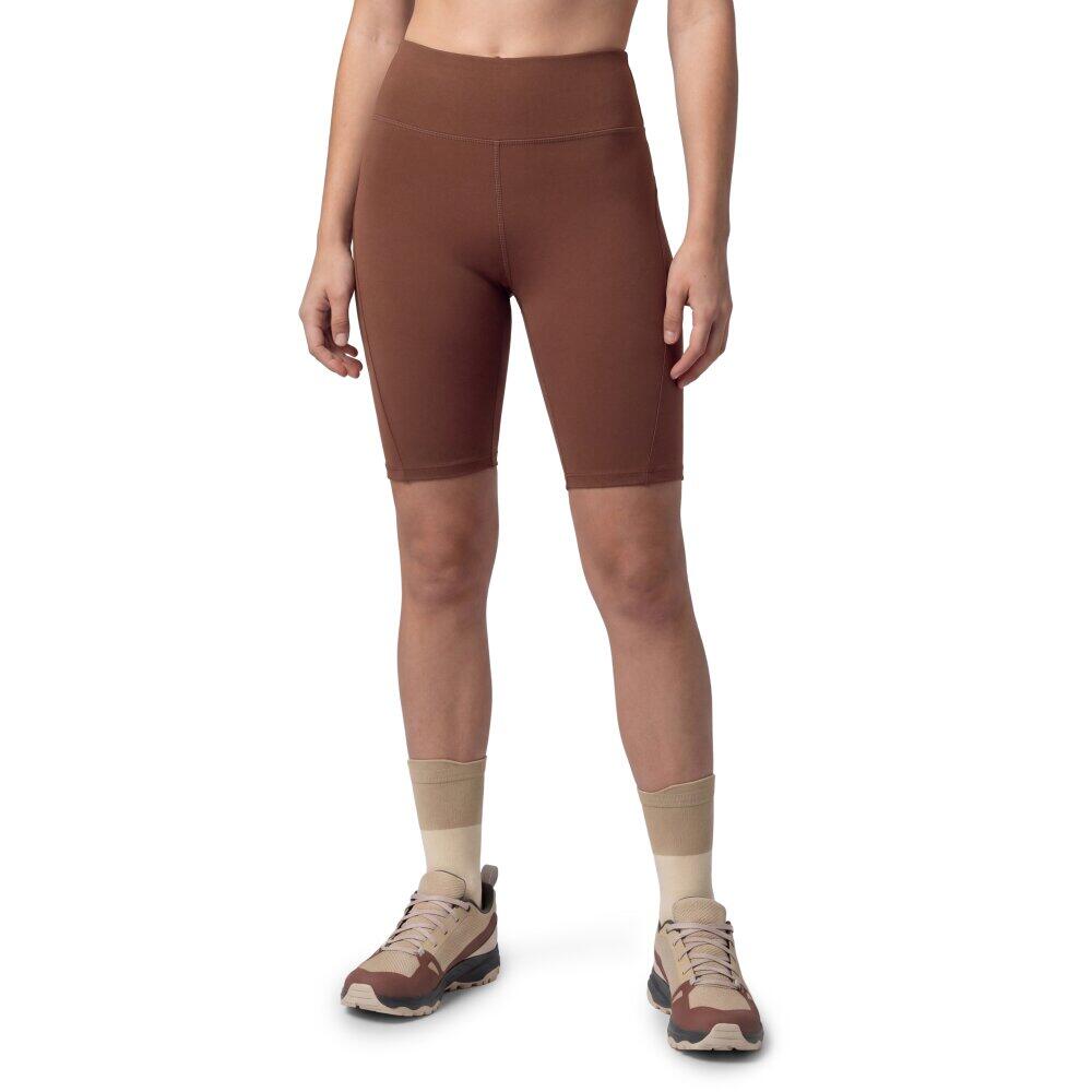 Pantaloni scurți strâmți de alergare pe traseu pentru femei West-W Brown Maro
