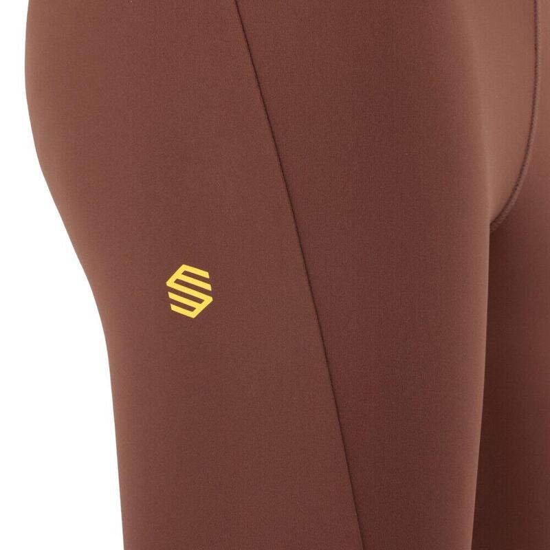 Pantaloni scurți strâmți de alergare pe traseu pentru femei West-W Brown Maro