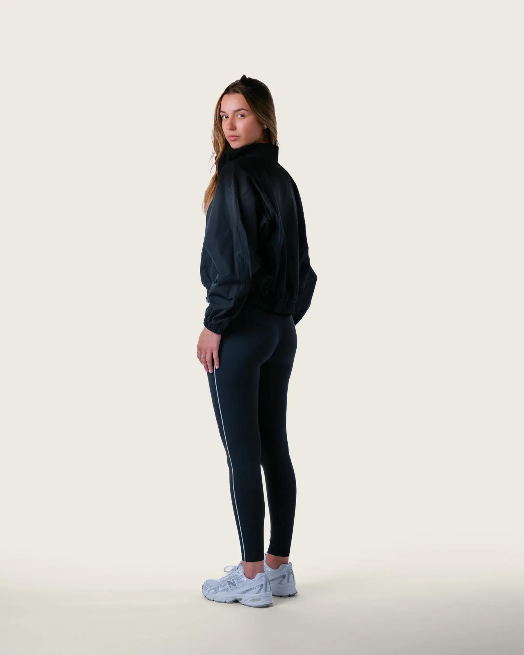 Dames hoge taille legging voor gym en hardlopen – zwart 2/5