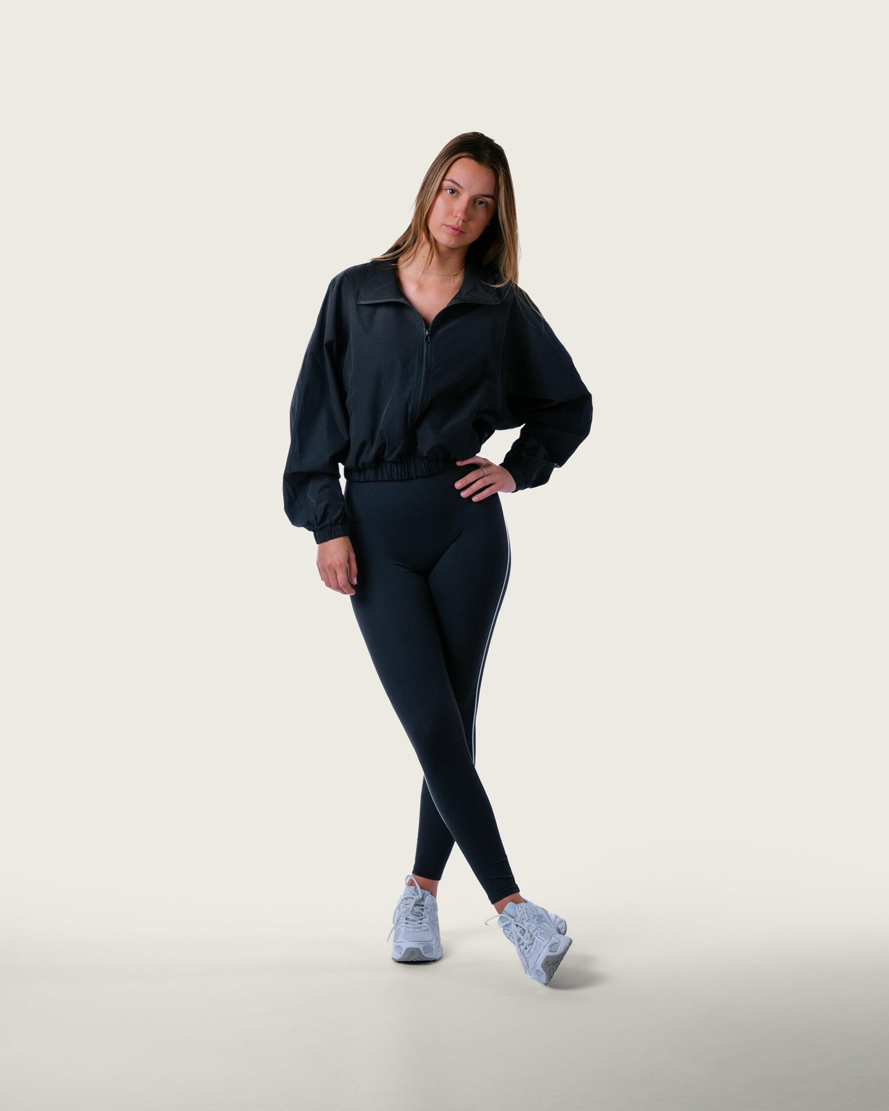 Dames hoge taille legging voor gym en hardlopen – zwart 4/5