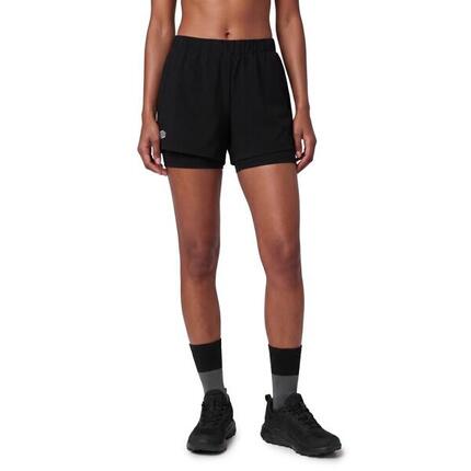 Women Hiking ’s 2-in-1 trail running shorts Araroa-W Black Black