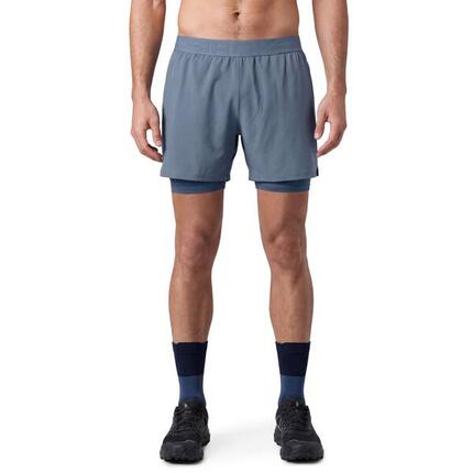 Men Hiking 's 2-in-1 trail running shorts Overland Blue Blue