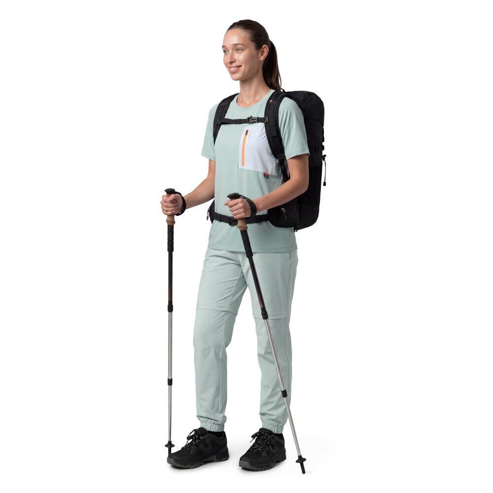 Pantalón largo desmontable montaña mujer senderismo Mistral-W Green Verde 3/6