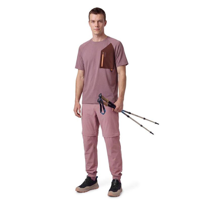 Pantaloni de drumeție convertibili pentru bărbați Cairn Pink Roz