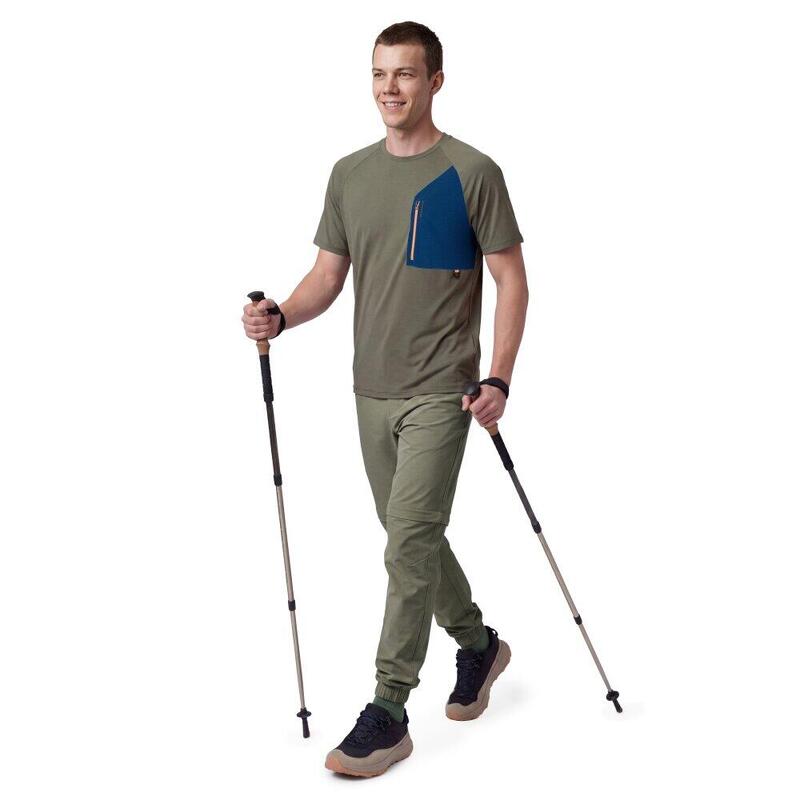 Pantaloni de drumeție convertibili pentru bărbați Cairn Green Verde