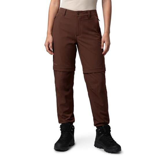 Pantaloni convertibili da escursionismo da donna Mistral-W Brown Marrone