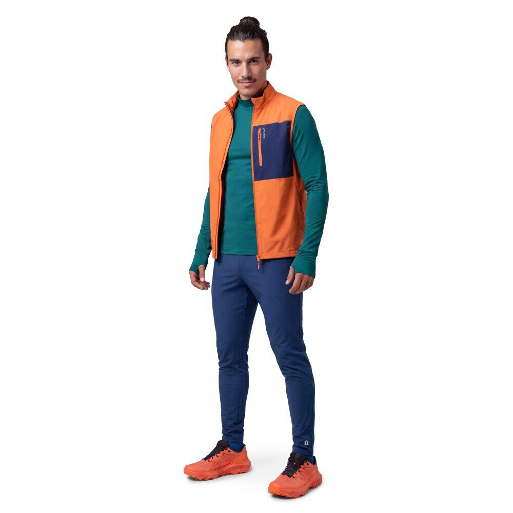 Chaleco ligero cortavientos trail running hombre Zegama Orange Naranja 3/7