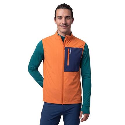 Gilet coupe-vent léger trail running homme Zegama Orange Orange
