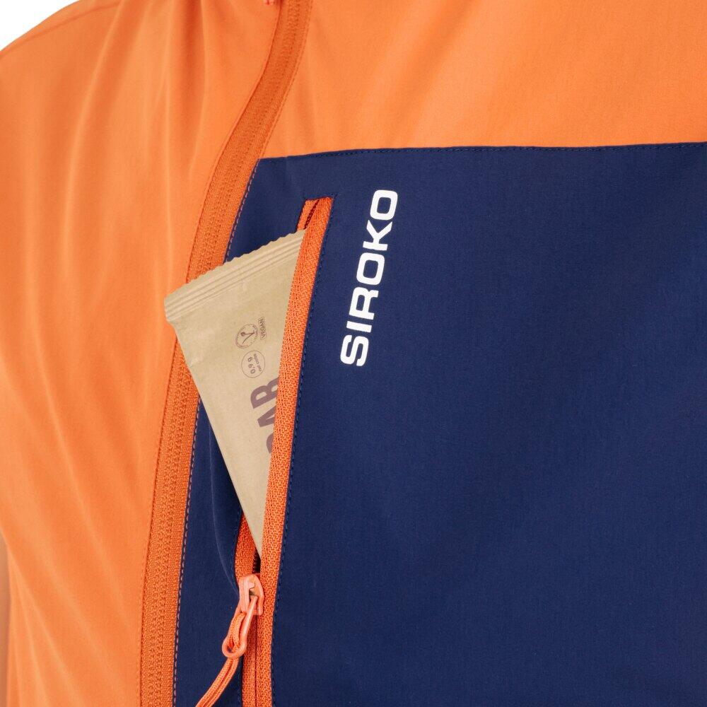 Chaleco ligero cortavientos trail running hombre Zegama Orange Naranja 4/7