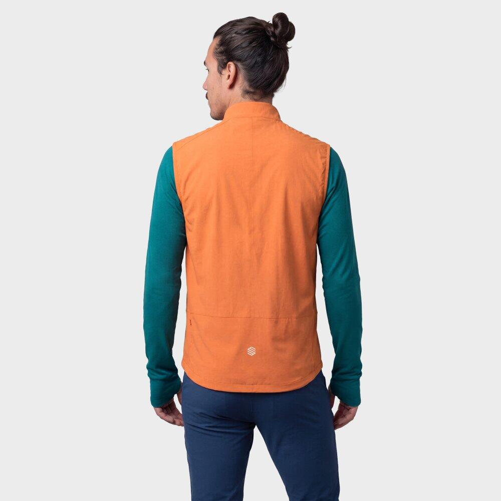 Chaleco ligero cortavientos trail running hombre Zegama Orange Naranja 6/7