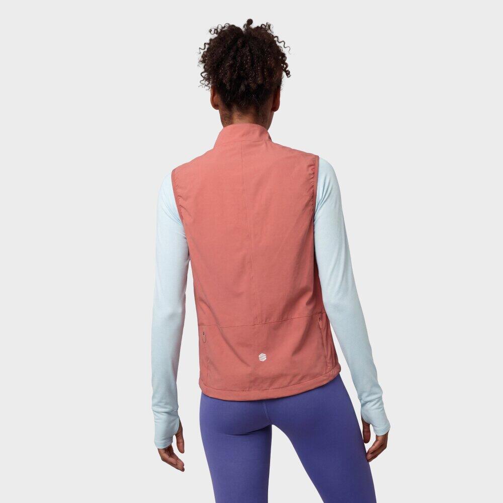 Gilet coupe-vent léger trail running femme Zegama-W Orange Orange 6/7