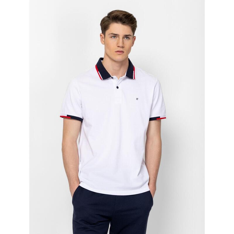 Tricou cu mânecă scurtă, cu guler, pentru bărbați DEKLAS