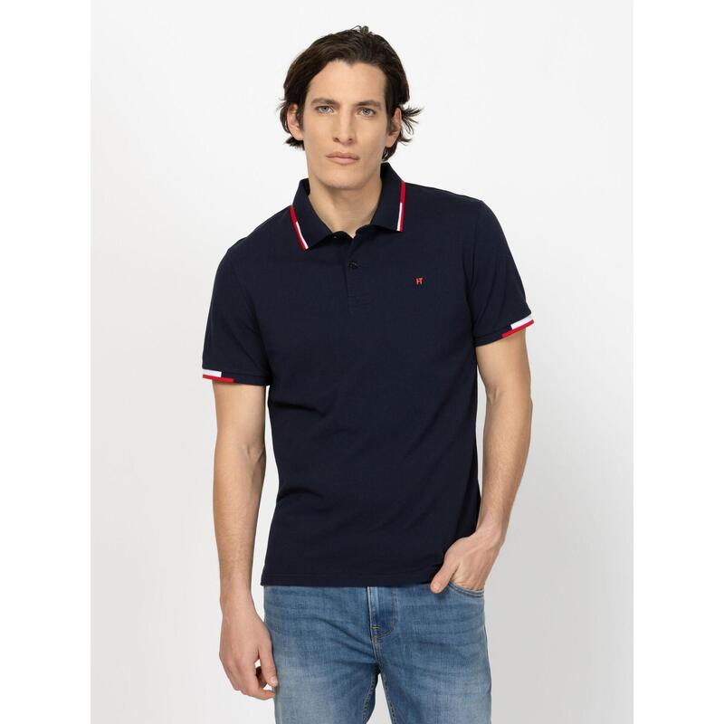 Tricou cu mânecă scurtă, cu guler, pentru bărbați DEKLAS
