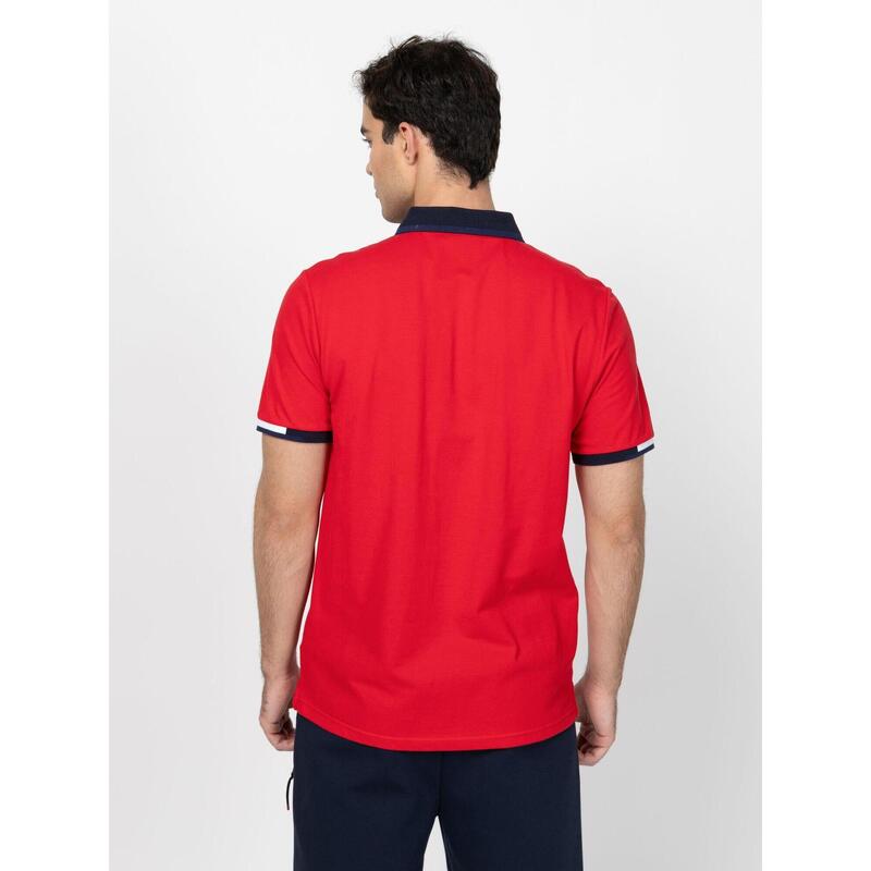 Tricou cu mânecă scurtă, cu guler, pentru bărbați DEKLAS
