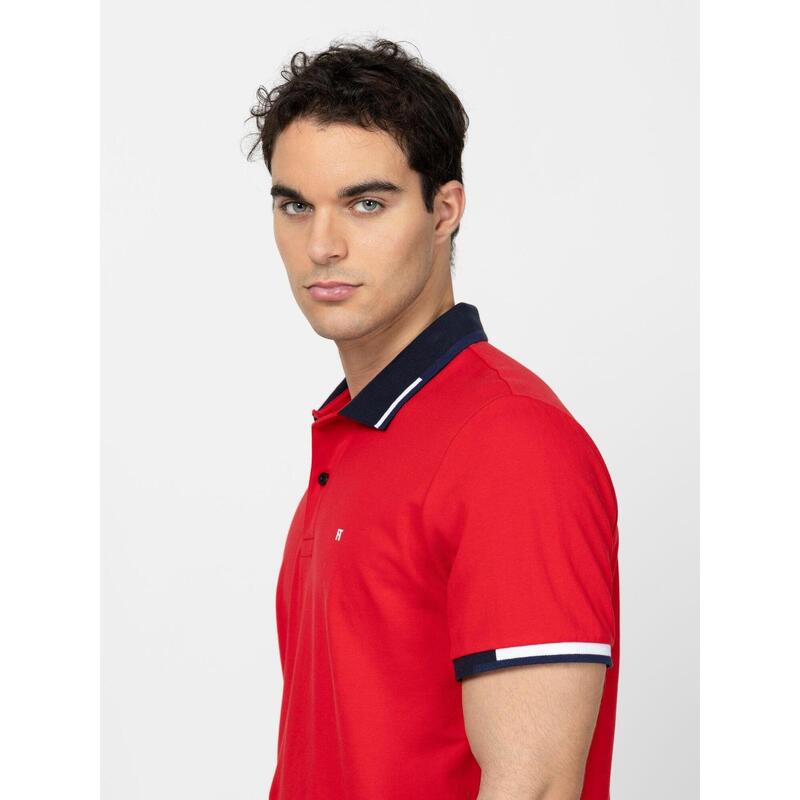 Tricou cu mânecă scurtă, cu guler, pentru bărbați DEKLAS