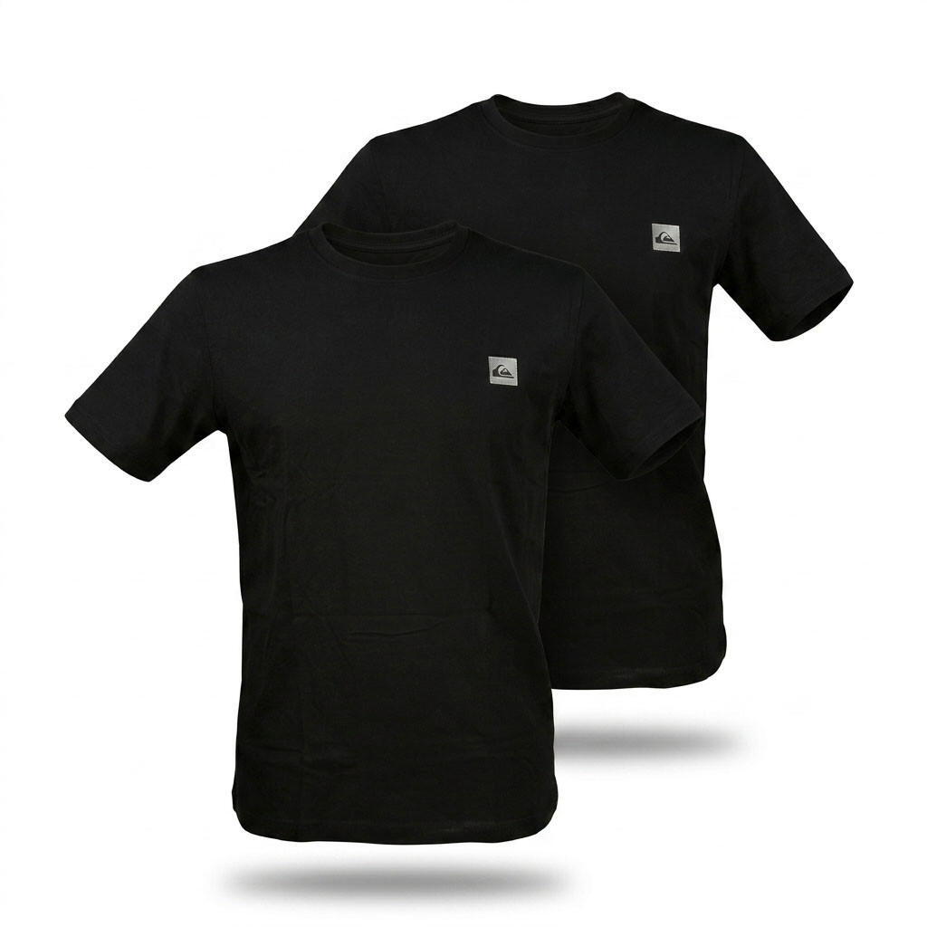 Quiksilver Pack de 2 T-shirts Homem Algodão Gola Redonda ou Decote em V 3/7