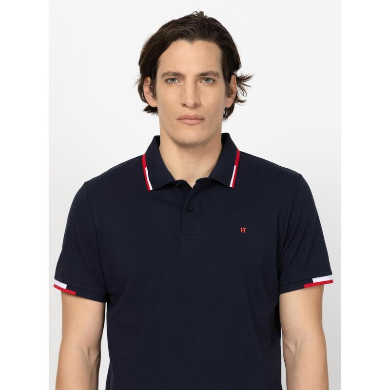Tricou cu mânecă scurtă, cu guler, pentru bărbați DEKLAS