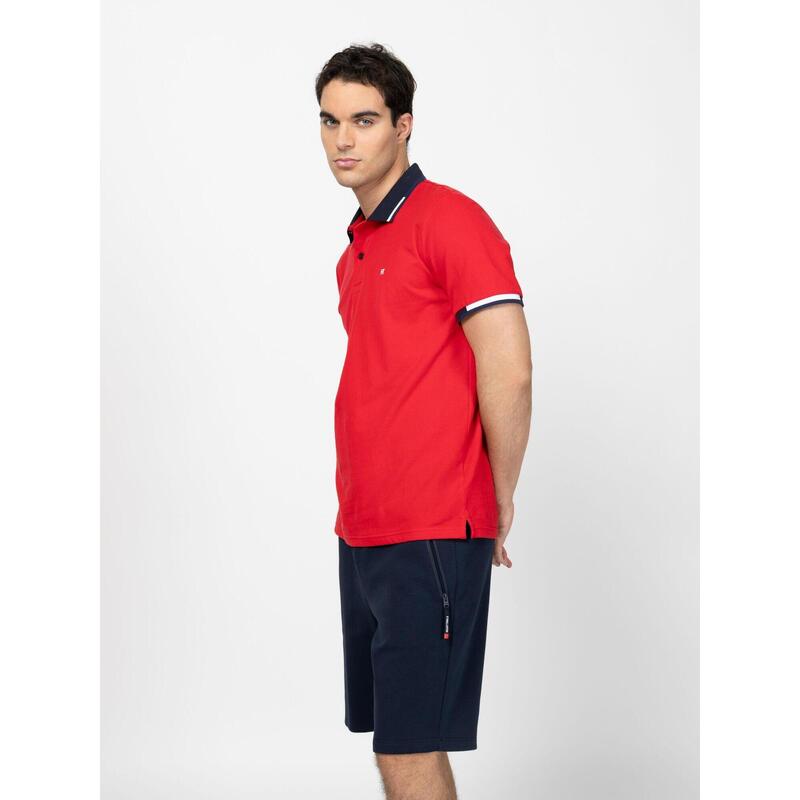 Tricou cu mânecă scurtă, cu guler, pentru bărbați DEKLAS