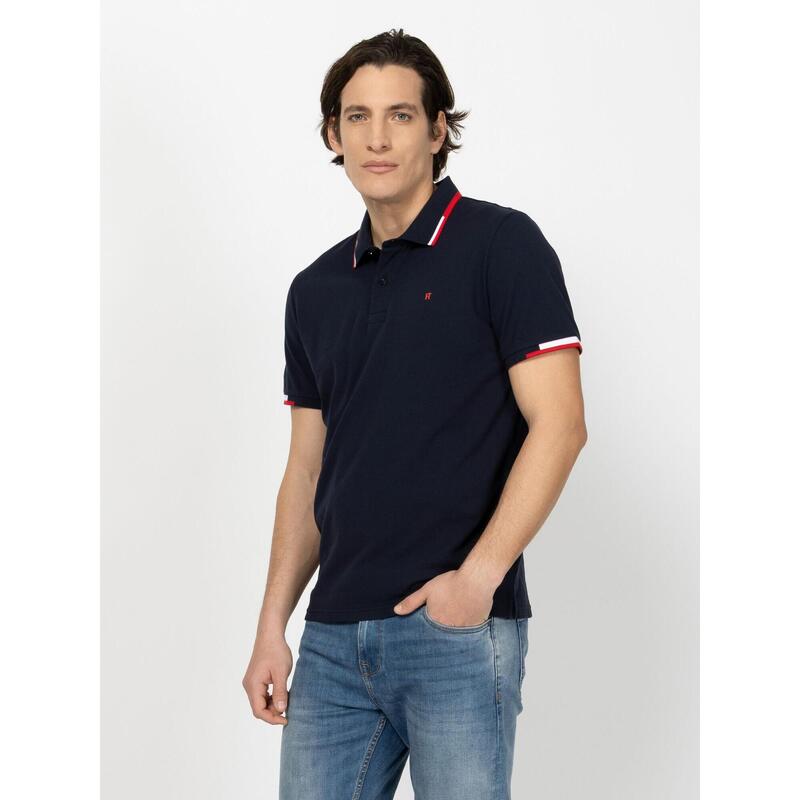 Tricou cu mânecă scurtă, cu guler, pentru bărbați DEKLAS