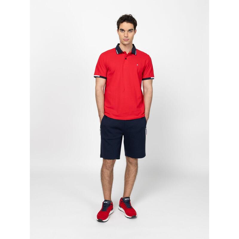 Tricou cu mânecă scurtă, cu guler, pentru bărbați DEKLAS