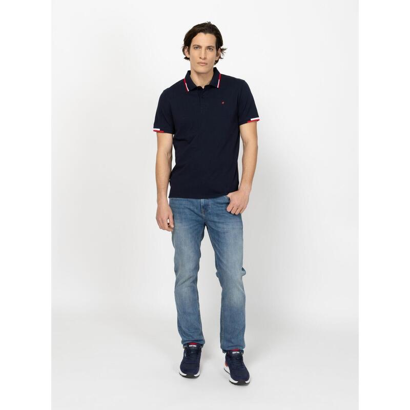 Tricou cu mânecă scurtă, cu guler, pentru bărbați DEKLAS
